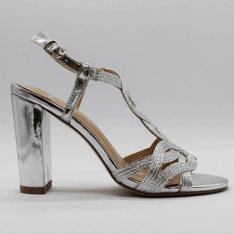 Emily Silver Ladies High Heels | Shoes | Shop Online | Heels Online